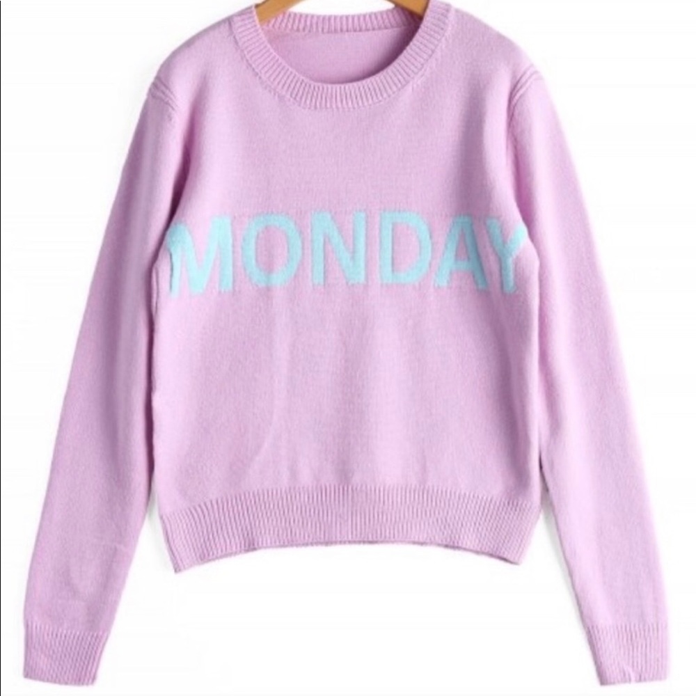 Zaful crew neck sweater MONDAY